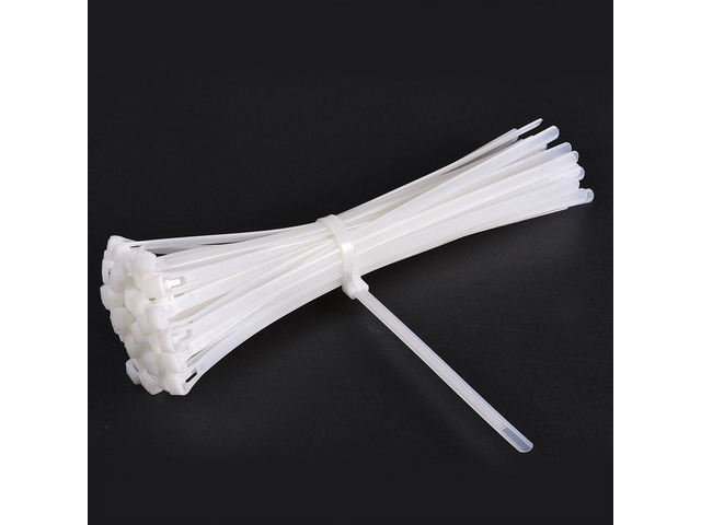 Reusable Cable Zip Ties 12 Inch Releasable Nylon Wire Slipknot Strap White 20pcs