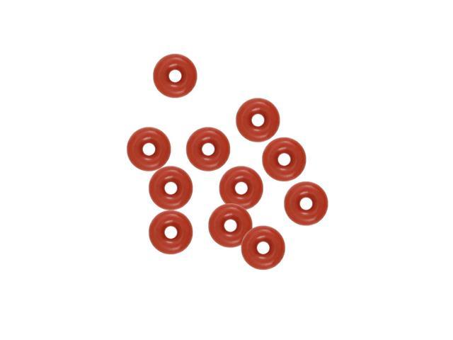 Silicone O-Ring, 4mm OD, 1mm ID, 1.5mm Width, VMQ Seal Rings Gasket, Red, Pack of 10