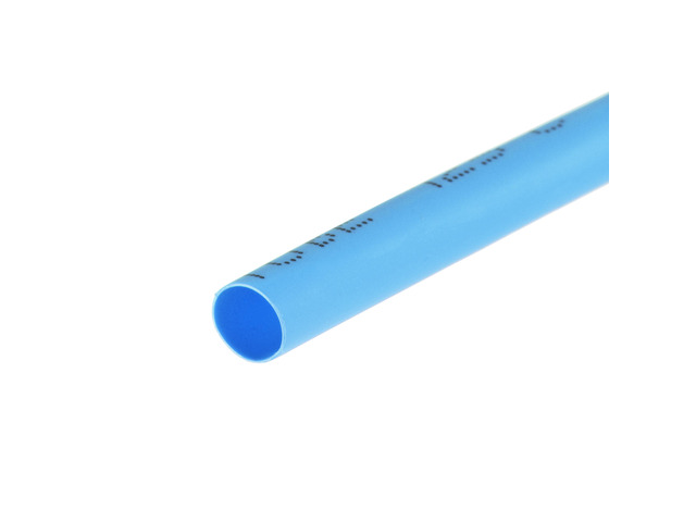 Heat Shink Tubing, 4mm Dia 7mm Flat Width 2:1 Ratio Shrinkable Tube Cable Sleeve 10ft - Blue