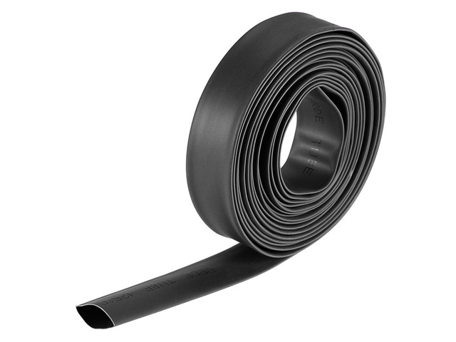 Heat Shink Tubing, 3/8'(10mm) Dia 17mm Flat Width 2:1 Ratio Shrinkable Tube Cable Sleeve 10ft - Black