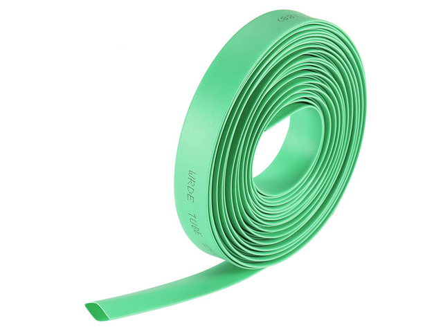 Heat Shink Tubing, 5/16'(8mm) Dia 13.7mm Flat Width 2:1 Ratio Shrinkable Tube Cable Sleeve 7m - Green