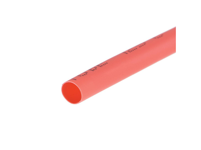 Heat Shink Tubing, 4mm Dia 7mm Flat Width 2:1 Ratio Shrinkable Tube Cable Sleeve 7m - Red