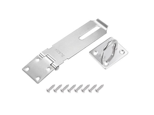 Padlock Hasp Door Clasp Hasp Latch Security Bolt Lock Latches 304 Stainless Steel 3pcs