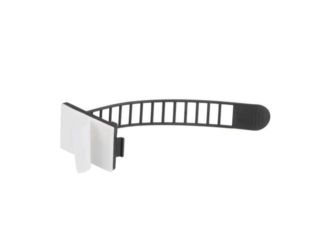 Adjustable Self Adhesive Cable Clips Wire Organizer W Optional Screw Mount for Fasten Cable Tie 90x12mm Black 50pcs