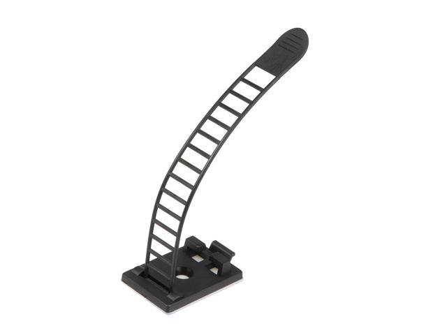Adjustable Self Adhesive Cable Clips Wire Organizer W Optional Screw Mount for Fasten Cable Tie 90x12mm Black 50pcs