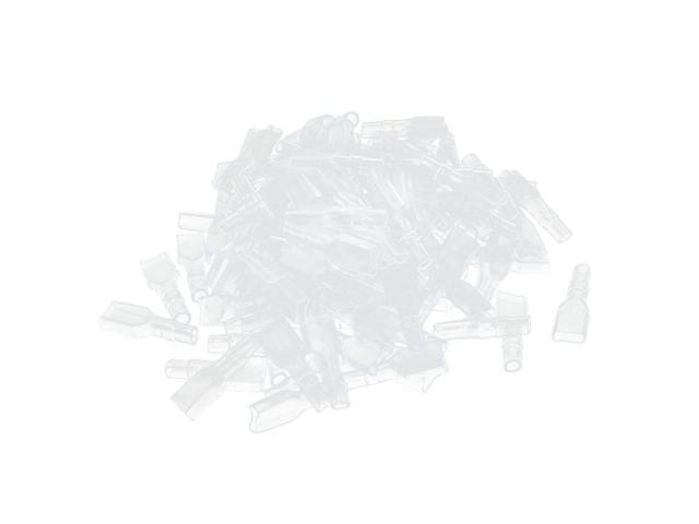 6.3mm Female Spade Wire Terminal Connector Insulated Cap Sleeve Cover 120Pcs