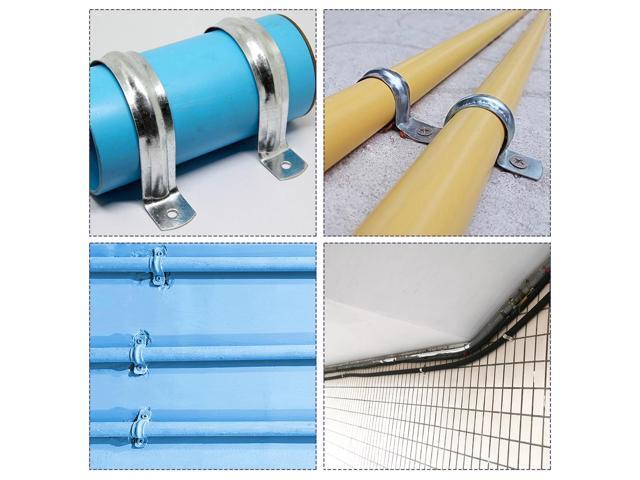 18mm(0.7') Rigid Pipe Strap, 2 Holes Tube Straps 304 Stainless Steel Tension Tube Clamp 4pcs