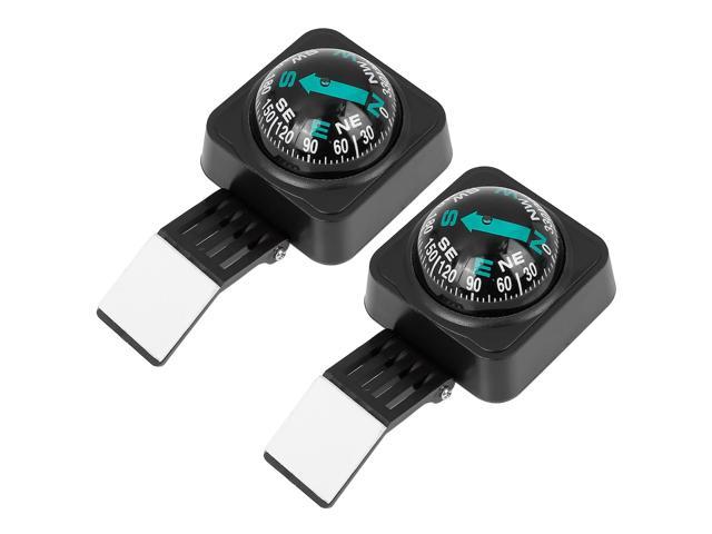 Photos - Other Power Tools Unique Bargains 2pcs Car Compass Ball Dashboard Self Adhesive Mount Navigation Black a2009 