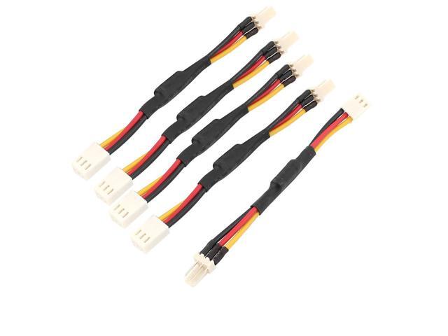 Computer Case Fan 3P Reduce Speed Noise Resistor Cable 5Pcs