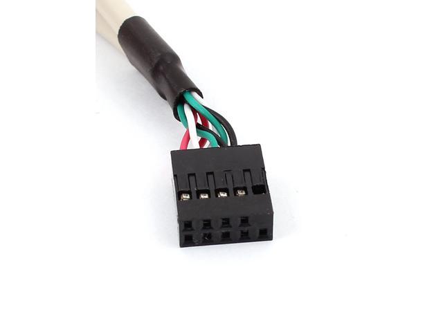 2 Pcs 2 Port USB 2.0 Motherboard Rear Panel Expansion Bracket Host Adapter