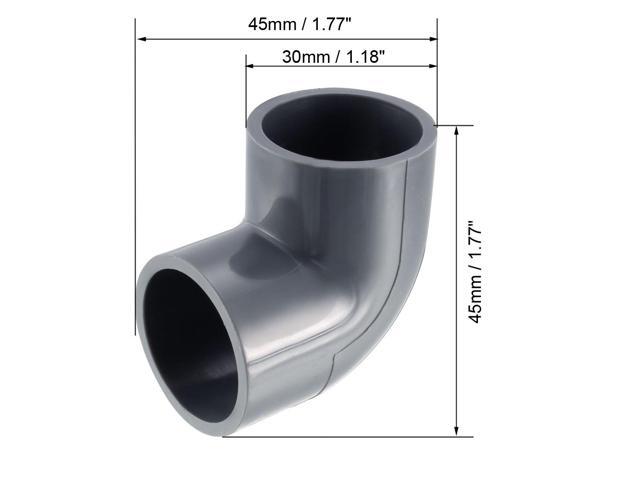 Pipe Fitting 25mm Slip Socket 90 Degree Elbow Coupling Connector Gray 5Pcs