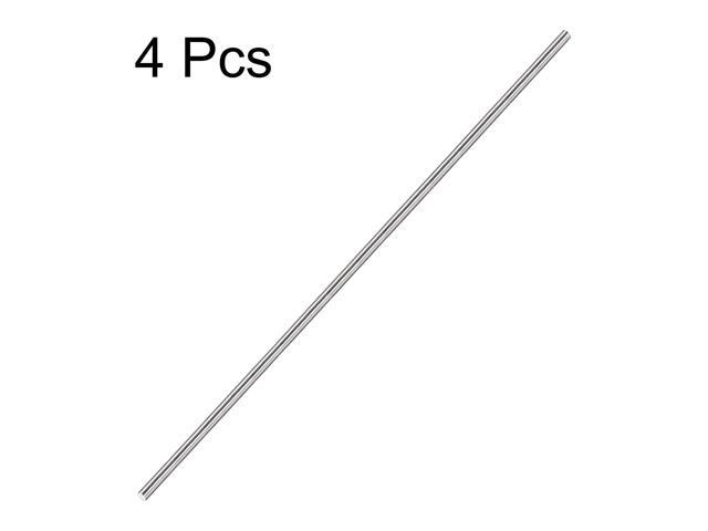 5mm x 450mm 304 Stainless Steel Solid Round Rod for DIY Craft - 4pcs