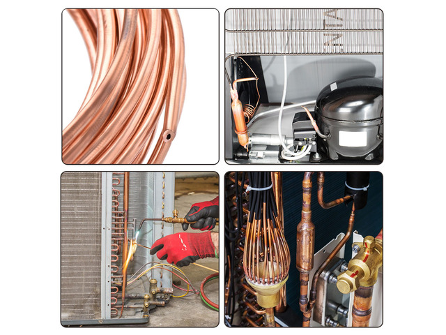 Refrigeration Tubing 2mm OD x 1mm ID x 24.5Ft Length Copper Tubing Coil