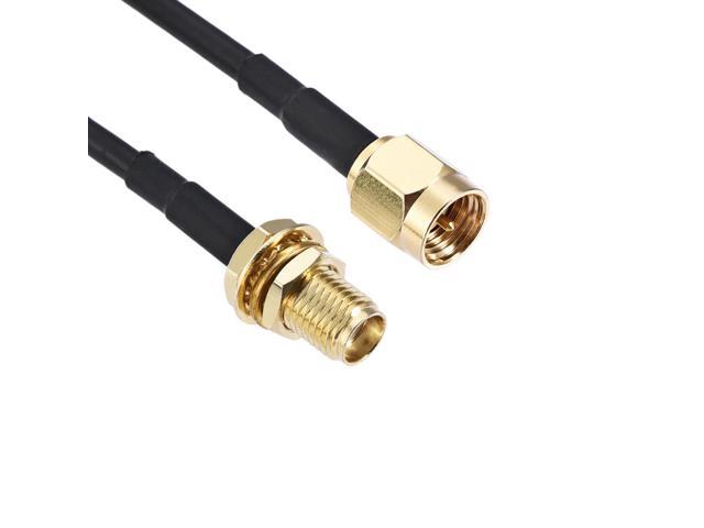 SMA Male to SMA Female Bulkhead Antenna Cable RF RG174 Coax Cable 10M/32.8 Ft