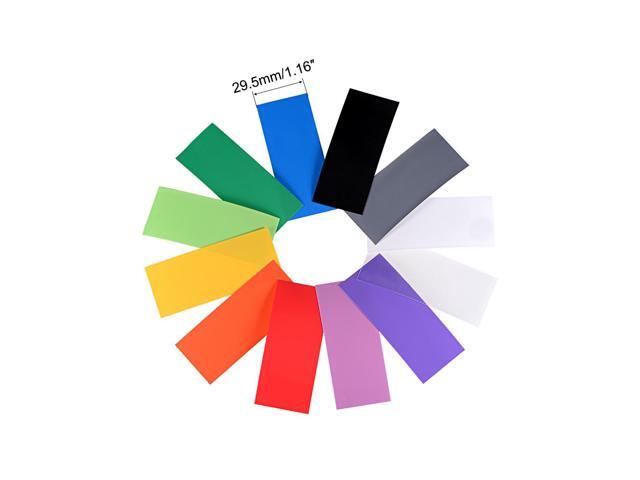 240pcs Battery Wrap Kit, 29.5mm Flat Width 72mm Heat Shrink Tube Wraps for 18650 Battery Pack 12 Colors