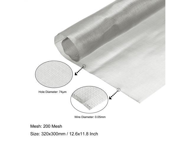 Woven Wire Mesh 13'x12' 330x305mm, 200 Mesh 304 Stainless Steel Filter Screen Sheet, for Computer Cooling Fan Air Ventilation Cabinet