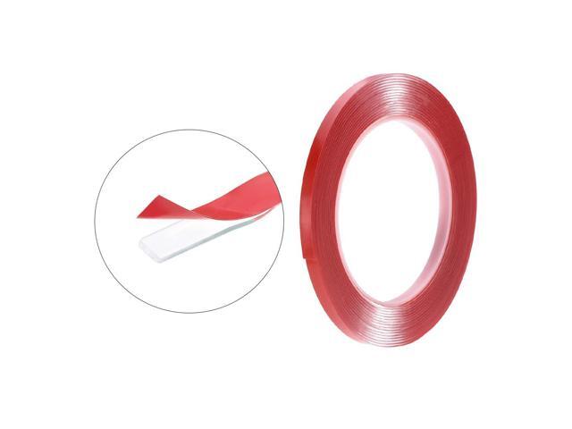15/64 Inch x 9.5Ft Heat Resistant Acrylic Double Sided Adhesive Tape for Touch Screen Repairing 1mm Thickness Clear with Red Protect Film