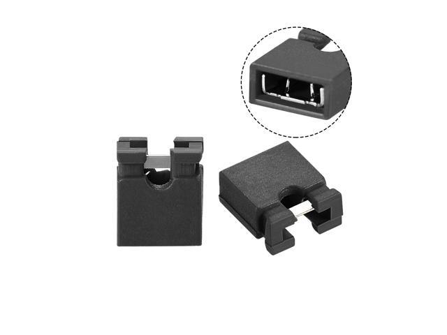 30pcs 2.54mm Standard Pin Header Jumper Cap Short Circuit Connection Cap Mini Micro Jumper Bridge Plug Black