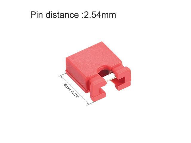 50pcs 2.54mm Standard Pin Header Jumper Cap Short Circuit Connection Cap Mini Micro Jumper Bridge Plug Red