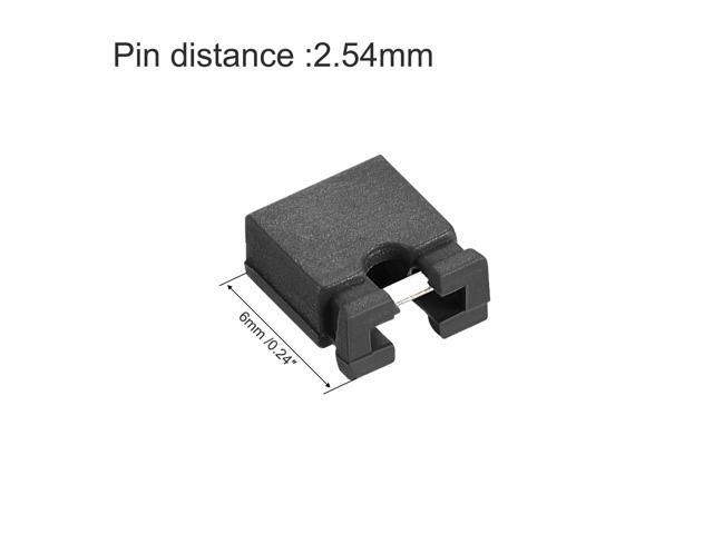 30pcs 2.54mm Standard Pin Header Jumper Cap Short Circuit Connection Cap Mini Micro Jumper Bridge Plug Black