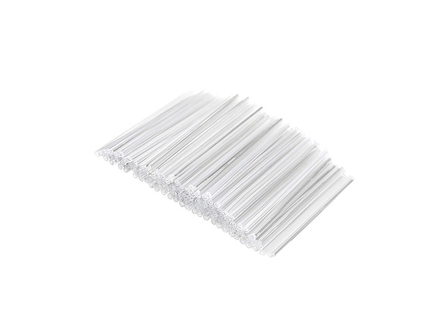 30mm 1.5mm OD Fiber Optic Sleeves, 2 Ends Pre-Shrunk Fiber Optic Fusion Splice Tube Protector Sleeves, Clear Heat Shrinkable Tubing 100pcs