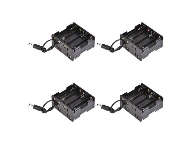 Battery Case Storage Box 8 Slots x 1.5V DC Connector Wired for 8 x AA Battery 4Pcs