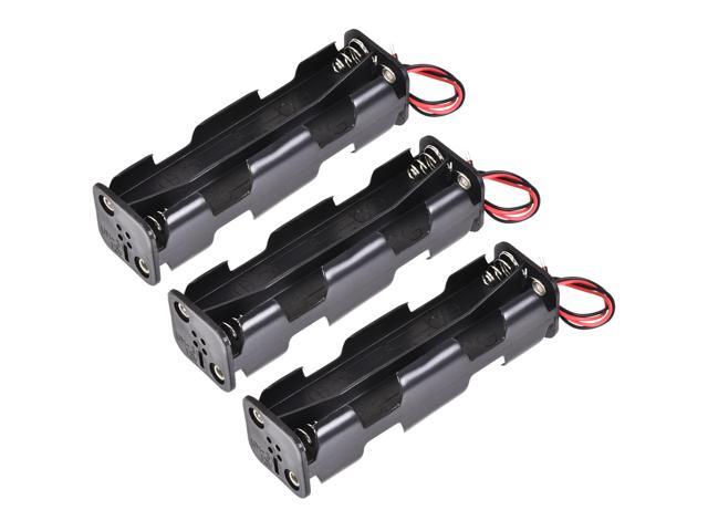 Battery Case Storage Box 8 Slots x 1.5V 2-Wire for 8 x AA Battery 3 Pcs