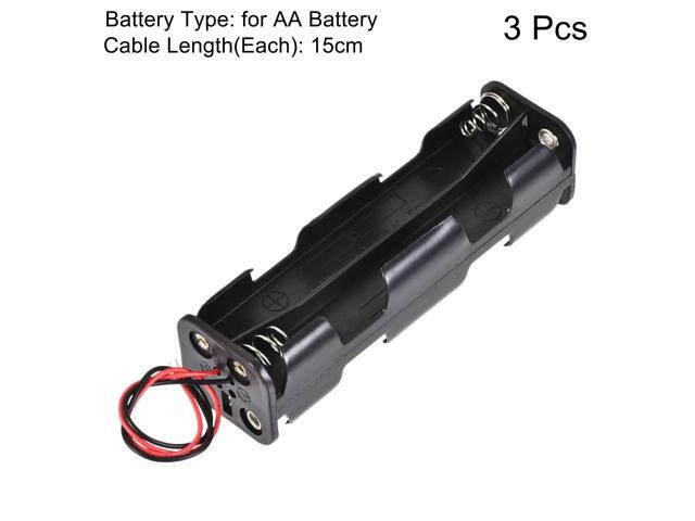 Battery Case Storage Box 8 Slots x 1.5V 2-Wire for 8 x AA Battery 3 Pcs