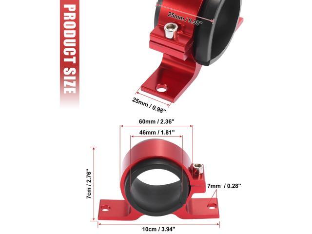 43mm Inner Diameter Car Fuel Pump Clamp Mounting Bracket Aluminum Alloy Red