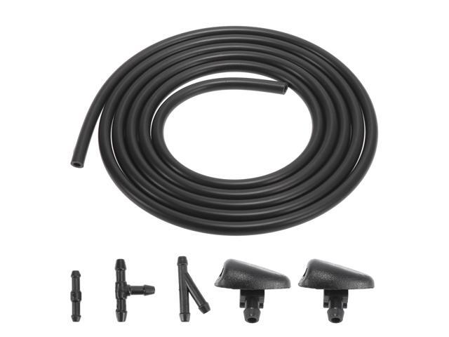 Front Windshield Washer Nozzles Kit W/ Windshield Washer Hose and Connectors 6438J2 6438E6 for Citroen C3 MK2 2009-2016