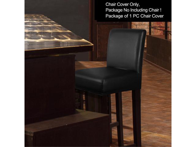 Waterproof Bar Stool Cover, Pub Counter Chairs Stretch Covers Faux Leather Oilproof Protectors with Elastic Band for Hotel Cafe Banquet Short Back...
