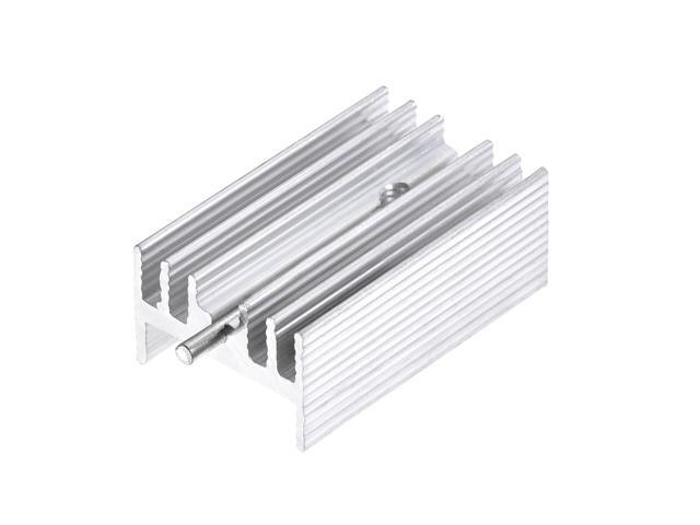 25mm x 15mm x 10mm TO-220 Aluminum Heatsink for Cooling MOSFET Transistor Diodes with a Support Pin 10pcs