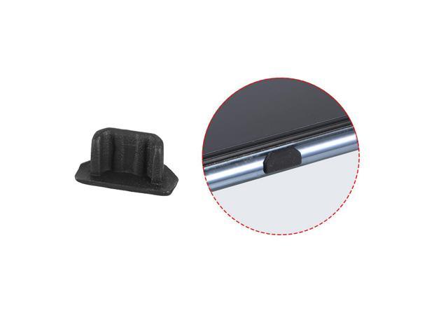 Silicone Micro USB Anti-Dust Stopper Cap Cover Black 20pcs
