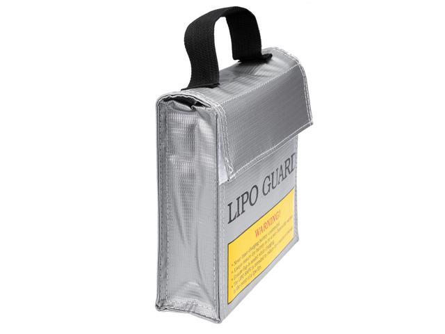 Lipo Guard Fireproof Explosionproof Lipo Battery Safe Bag Charging Pouch Sack for Charge and Storage 155x50x155mm Silver Tone