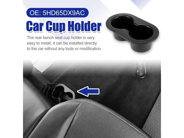 Rear Seat Cup Holder Dual Drink Cup Holder for Dodge for Ram 1500 2500 3500 4500 5500 2002-2020 5HD65DX9AC Black