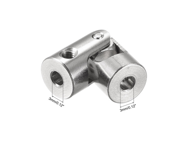 3mm to 3mm Inner Dia Rotatable Universal Joint Shaft Coupling L23 x D9 with Screws and Wrench for RC Model Pack of 5