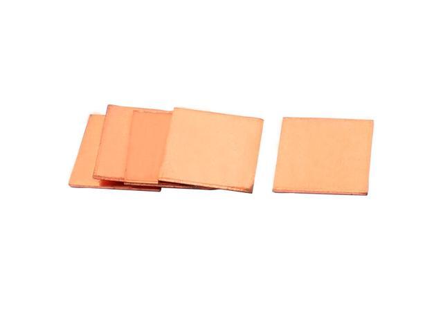 Unique Bargains 5pcs 20mmx20mmx1.0mm Copper Square Heatsink Thermal Pad Shim for PC Laptop CPU