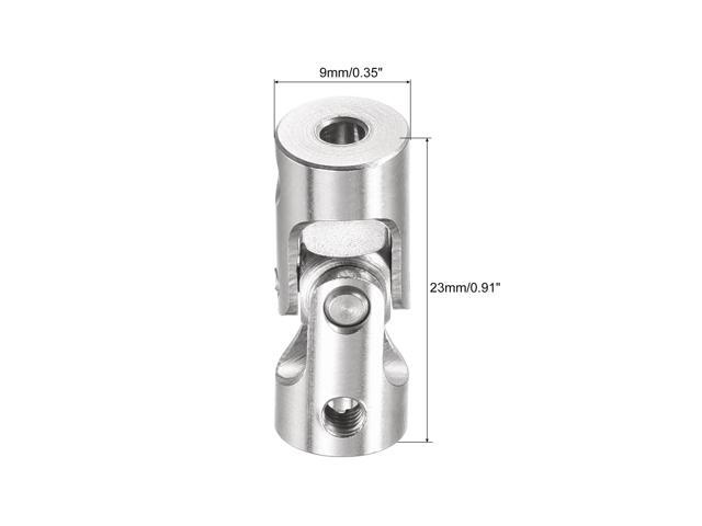 3mm to 3.17mm Inner Dia Rotatable Universal Joint Shaft Coupling L23 x D9 with Screws and Wrench for RC Model Pack of 3