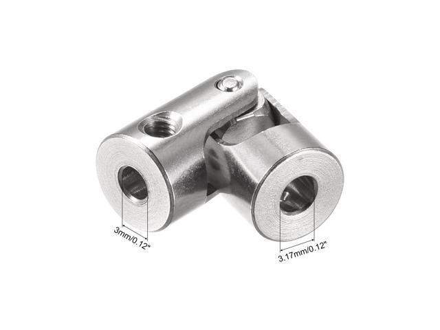 3mm to 3.17mm Inner Dia Rotatable Universal Joint Shaft Coupling L23 x D9 with Screws and Wrench for RC Model Pack of 3