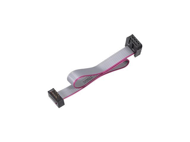 IDC Wire Flat Ribbon Cable FC/FD Connector A-type 8 Pins 2.54mm Pitch 200mm Length Gray