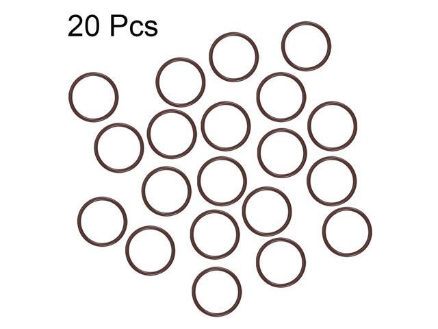Fluorine Rubber O-Rings 19mm OD 16mm ID 1.5mm Width, Metric FKM Sealing Gasket, Pack of 20