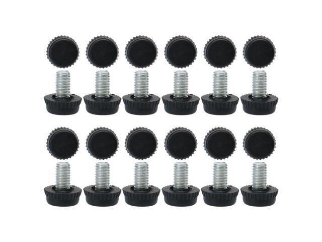M8 x 10 x 22mm Furniture Glide Leveling Feet Adjustable Leveler Floor Protector for Table Desk Cabinet Leg 10pcs