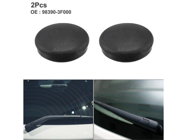 Rear Windshield Wiper Arm Nut Cover Cap Fit for Kia Rio - Pack of 2 Black