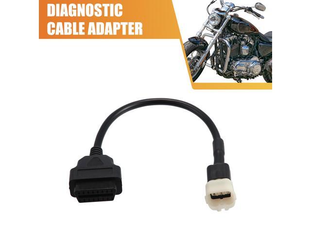 6 Pin to OBDII OBD Cable Cord Diagnostic Adapter Cable Motorcycle OBD2 Scanner Diagnostic Cable Adapter Universal
