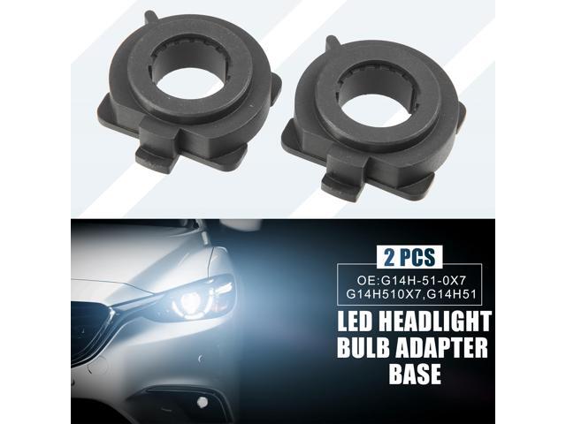 H7 LED Headlight Bulb Holder Adapter Socket Base Holders Clip G14H-51-0X7 for Mazda 3 5 6 MX-5 CX-5 CX-7 RX-8 (Pack of 2)