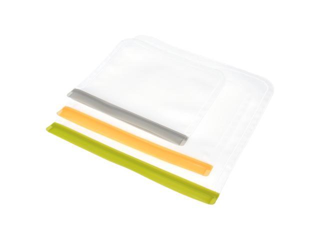 Reusable Food Storage Bags 7 Pack, Silicone Freezer Bags Washable for Meat Fruit Vegetable - 1 Gallon Bags 2 Lunch Bags 4 Snack Bags photo