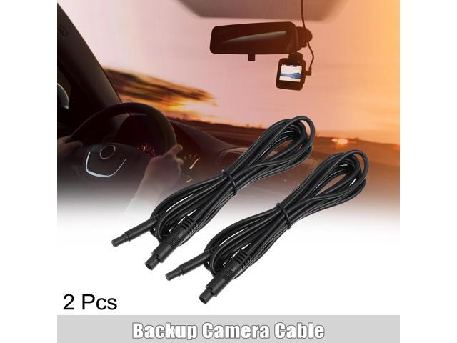 2 Pcs 4 Pin 6.56ft 200cm Backup Camera Extension Cable Dash Camera Cord Wires Car Rear View Camera