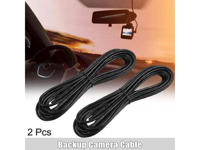 2 Pcs 5 Pin 19.69ft 600cm Backup Camera Extension Cable Dash Camera Cord Wires Car Rear View Camera