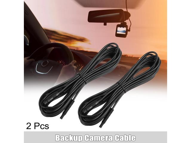 2 Pcs 4 Pin 19.69ft 600cm Backup Camera Extension Cable Dash Camera Cord Wires Car Rear View Camera