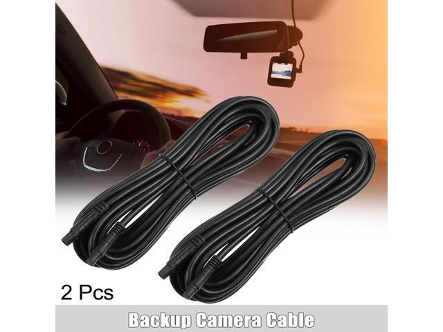 2 Pcs 8 Pin 19.69ft 600cm Backup Camera Extension Cable Dash Camera Cord Wires Car Rear View Camera